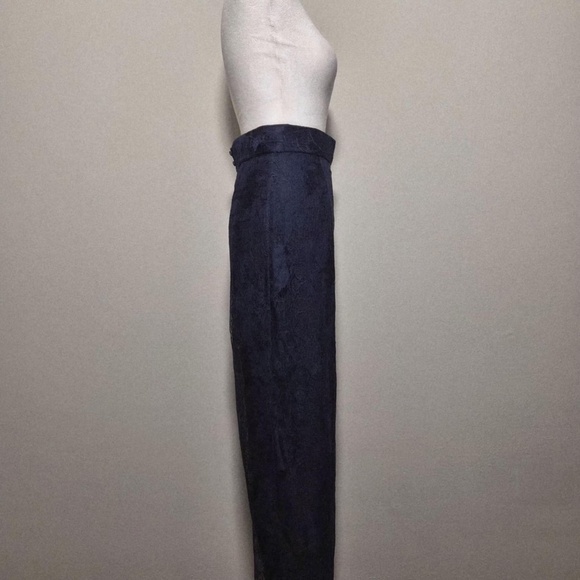 Maria Pinto Elegant Lace Navy Blue Slit Maxi Skirt US 8 - Picture 5 of 6